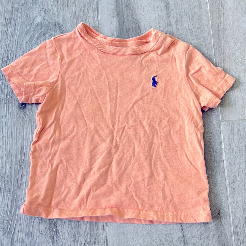 RALPH LAUREN Orange T-Shirt Size 12 Months
